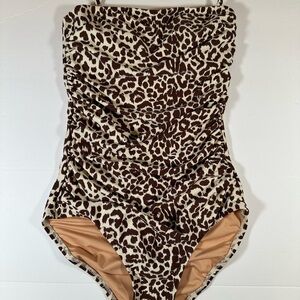 J. Crew Brown one piece swimsuit